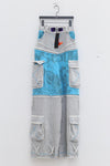 WINDOWSEN stitching printed wide -leg pants/pants/skirt SS23P008 gray